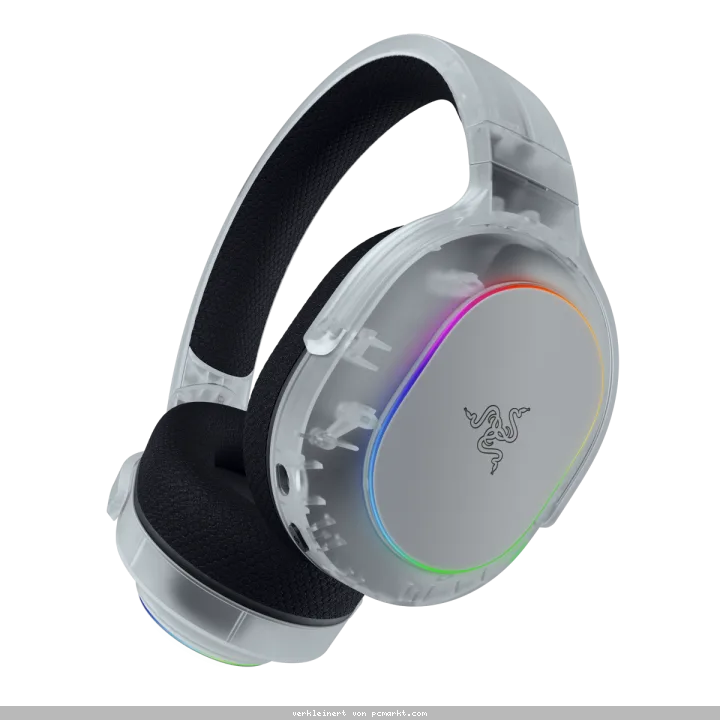 Razer Barracuda X Chroma Phantom White Edition kabelloses Multiplattform-Gaming-Headset mit 6 Zonen Chroma RGB, SmartSwitch Dual Wireless, 40 mm Treib