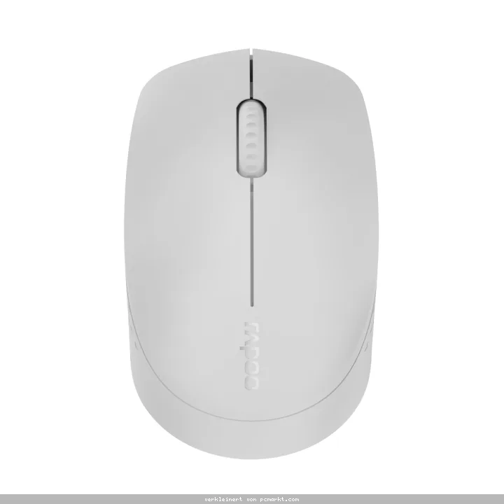Rapoo Kabellose lautlose Multi-Mode-Maus "M100 Silent" hellgrau, hochauflösender Sensor mit 1300 DPI