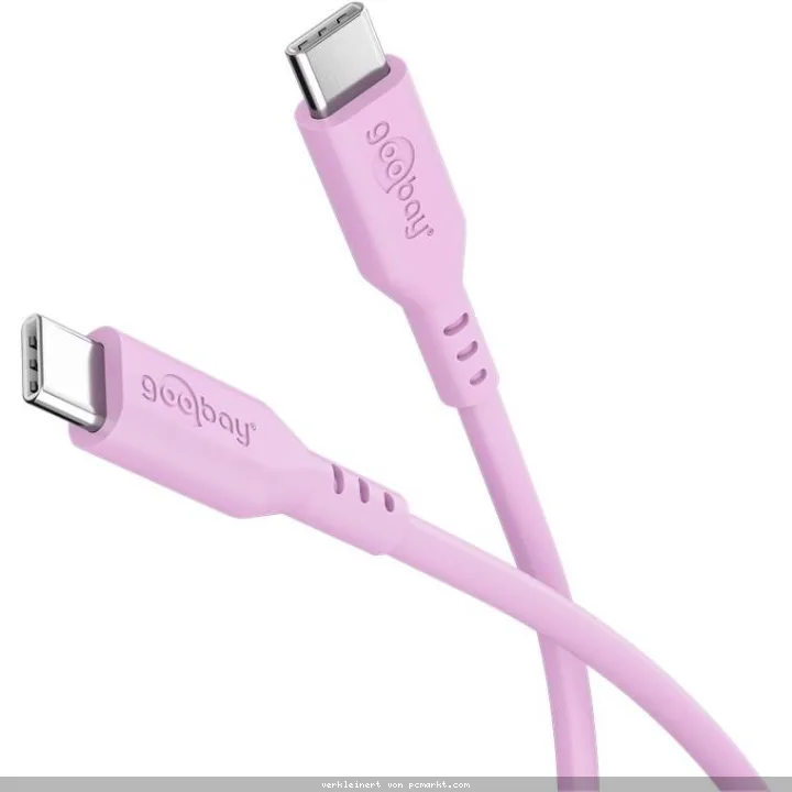 Goobay USB-C™-Silikonkabel, 1,5 m, Pink