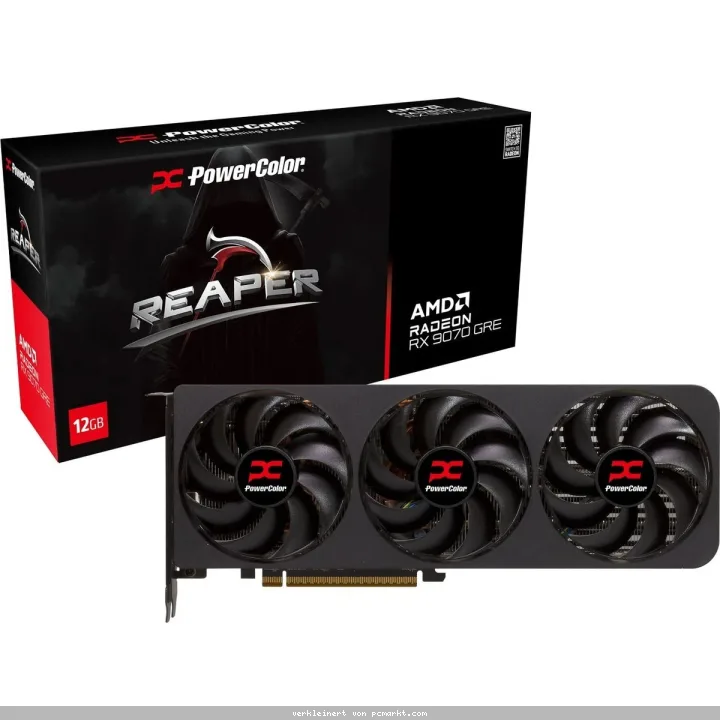 Powercolor RX 9070 GRE Reaper 12GB - 12GB GDDR6, 1x HDMI, 3x DP