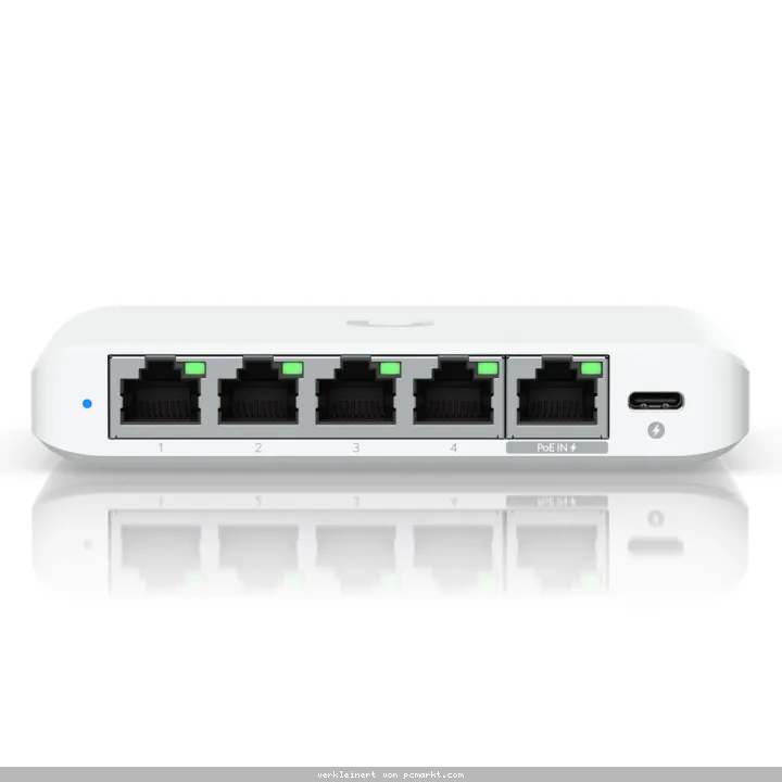 Ubiquiti Flex Mini 2.5G Managed Switch 4x 2.5G Ethernet, 1x 2.5GbE PoE (zur Stromversorgung)