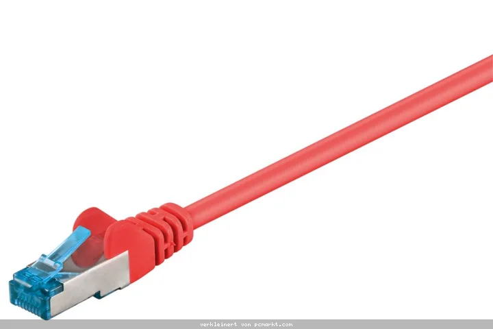 Goobay CAT 6A Patchkabel, S/FTP (PiMF), Rot 0,25m