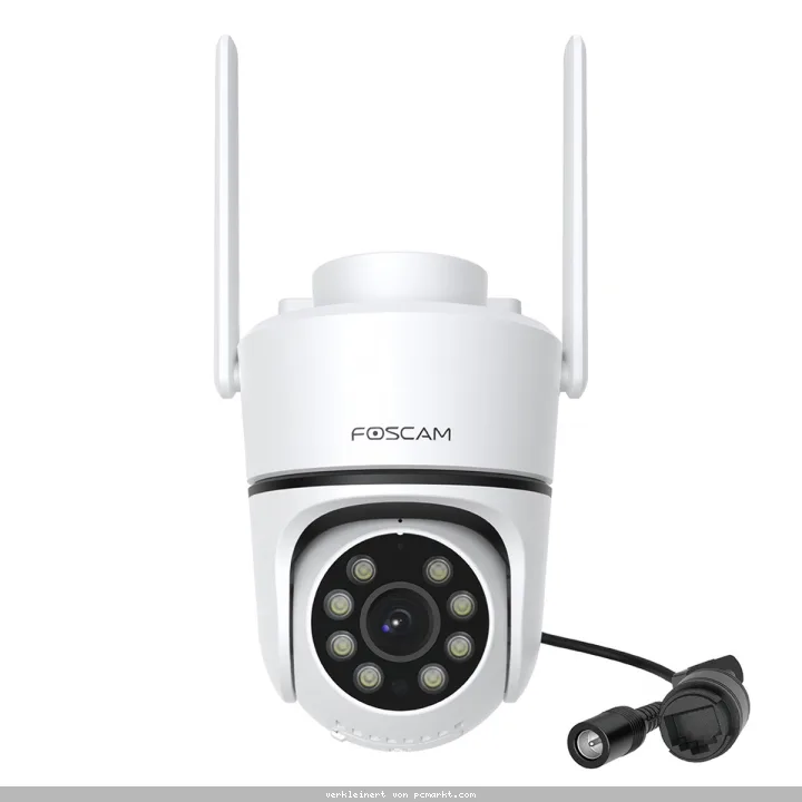 Foscam PD5 WLAN Überwachungskamera Weiß 5MP (3072x1728), IP65 Wetterfest, Personen- und Fahrzeugerkennung