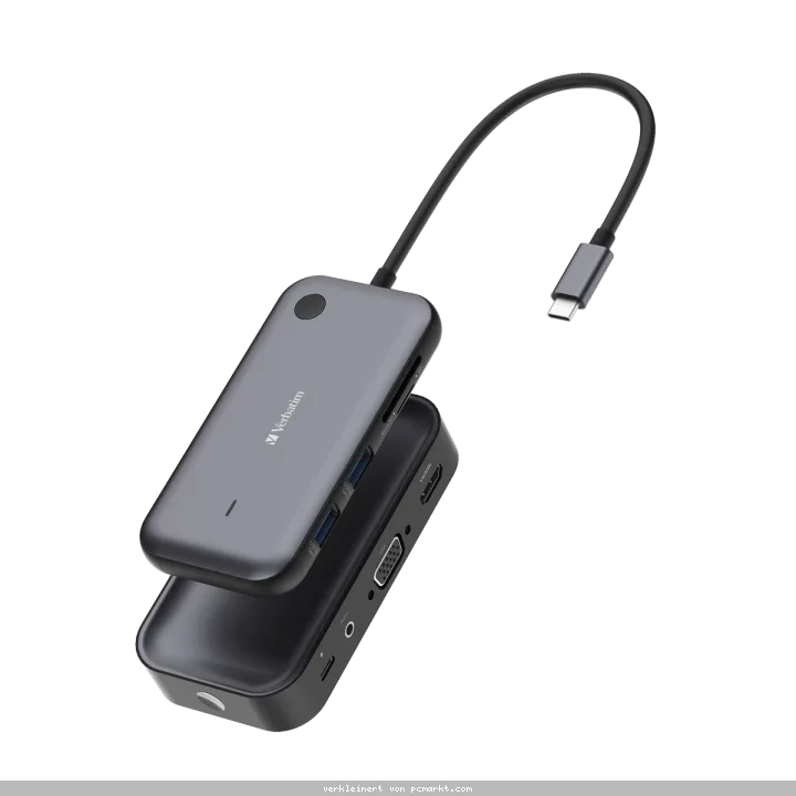 VERBATIM Share My Screen USB-C kabelloser Display Adapter 1080P mit Hub WDA-01