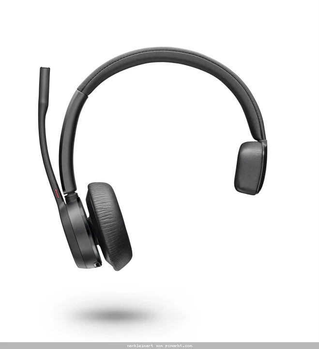 Poly Plantronics Voyager 4310 UC Bluetooth Headset, Nano Dongle mit USB-C Anschluss, MS zertifiziert, Monaural