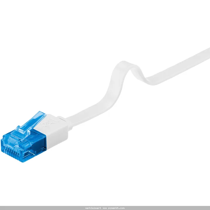 Goobay 1m CAT 6 A Flach-Patchkabel, U/UTP, weiß