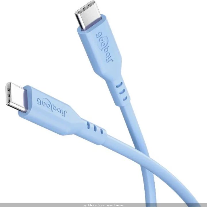 Goobay USB-C™-Silikonkabel, 1,5 m, blau