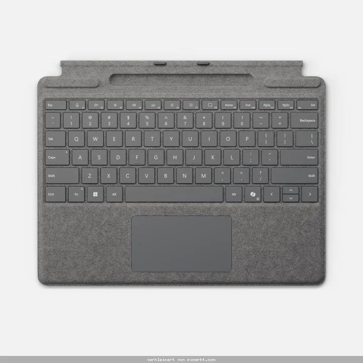 Microsoft Surface Pro Keyboard mit Stiftaufbewahrung - platin