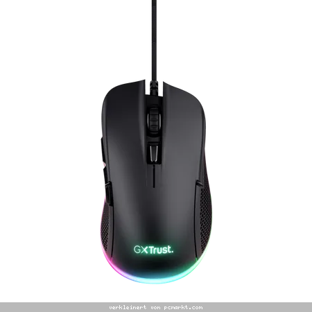 Trust Gaming GXT922 YBAR Gaming Maus Gaming-Maus mit 7200 dpi Auflösung und vollständiger RGB-LED-Beleuchtung, schwarz