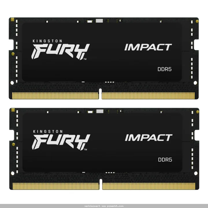 Kingston FURY Impact 32GB Kit (2x16GB) DDR5-4800 CL38 SO-DIMM Arbeitsspeicher
