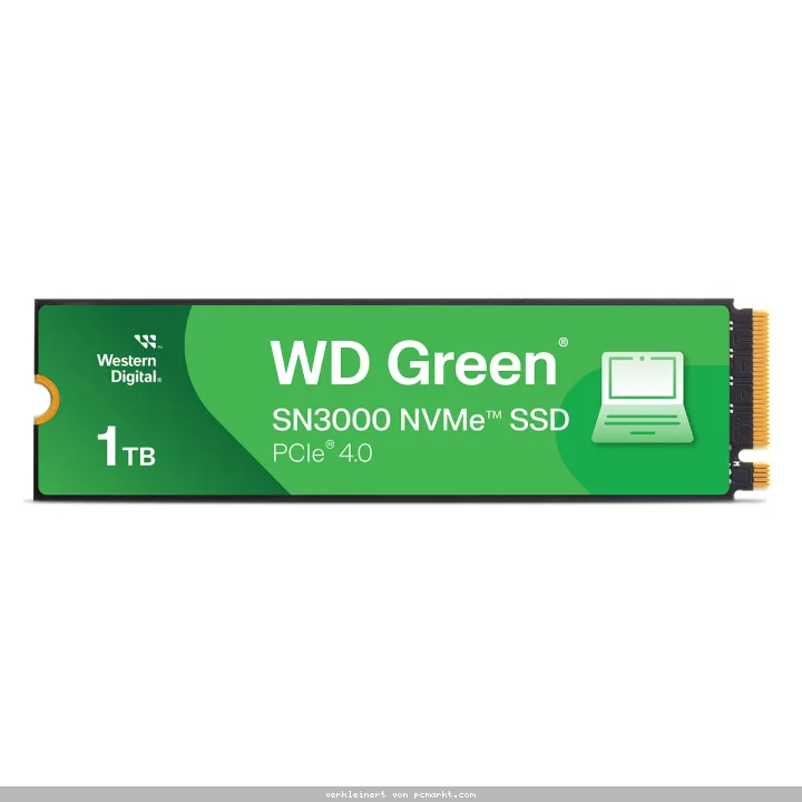 WD Green SN3000 SSD 1TB M.2 2280 PCIe Gen4 NVMe Internes Solid-State-Module