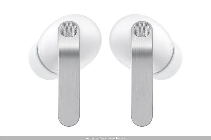 Samsung Galaxy Buds4 Pro SM-R640, White Adaptive ANC, Bis zu 7 Stunden Wiedergabezeit, 2-Wege-Lautsprecher, Modernes Design mit hochwertigen Metallakz
