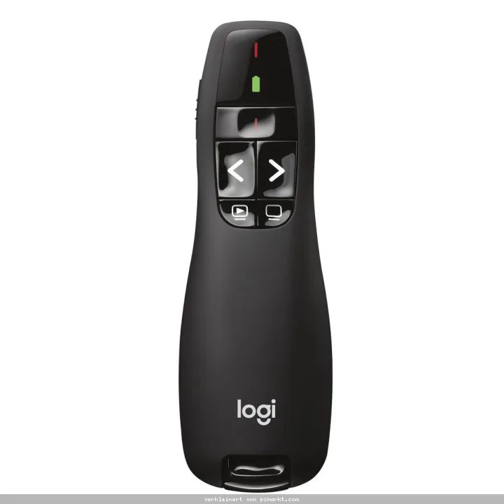 Logitech Wireless Presenter R400, Plug&Play, integrierte Präsentationstasten, roter Laserpointer mit LED-Anzeige