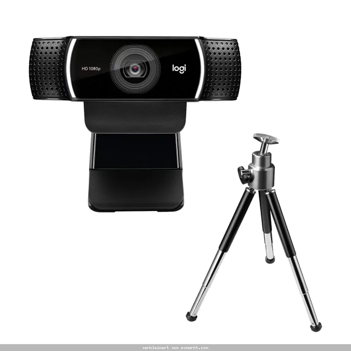 Logitech C922 Pro Stream Webcam, Hintergrundänderung + Stativ