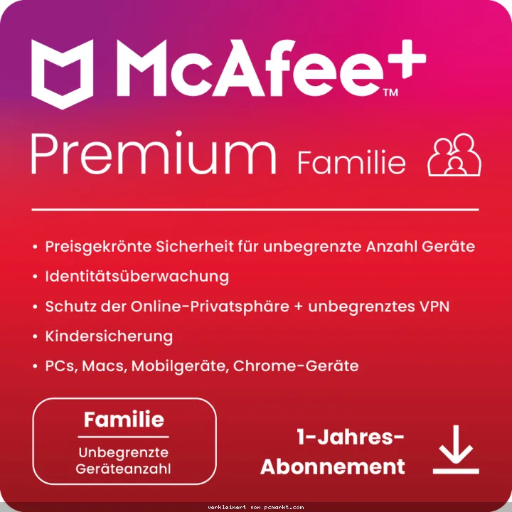 McAfee Plus Premium - Family [Geräte unbegrenzt - 1 Jahr]
