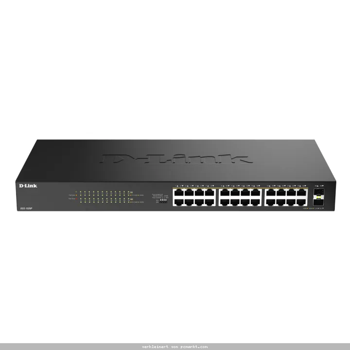 D-Link DGS-1026P Unmanaged Switch 26-Port, 24x 1G RJ45 (PoE+), 2x 1G SFP (Uplink)