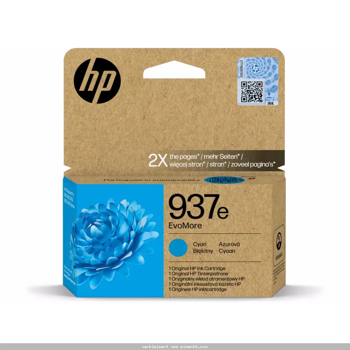 HP 937e EvoMore (4S6W6NE) Original Druckerpatrone Cyan