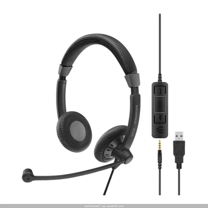 EPOS IMPACT SC 75 USB MS Kabelgebundenes, beidseitiges Headset mit 3,5-mm-Klinkenstecker und USB-Anschluss