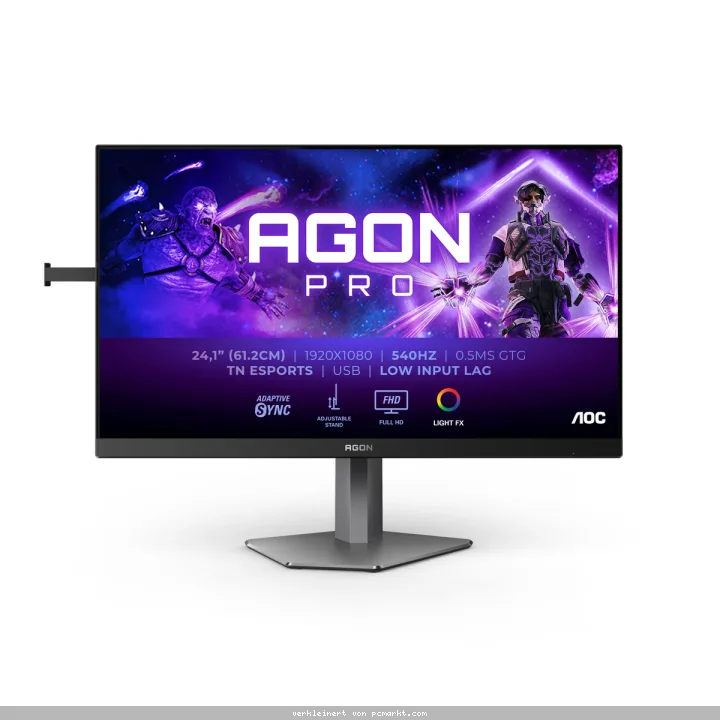 AOC Agon PRO AG246FK 24.1 Zoll FHD Gaming Monitor, 540 Hz, 0,5 ms, FreeSync Premium, G-Sync comp. HDR400 (2x HDMI, DisplayPort, USB Hub) schwarz/grau