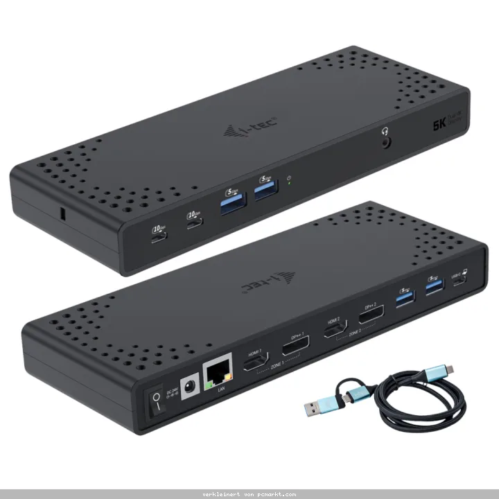 i-tec USB 3.0 / USB-C / Thunderbolt 3 Dual Display Docking Station Gen2 + Power Delivery 100W