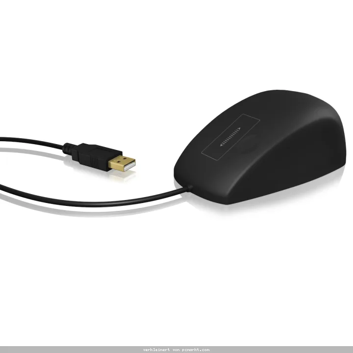Keysonic KSM-5030M - Wasserdichte Maus, Kabelgebunden USB-Anschluss, Silikon, Wasserdicht IP68, Scrollen mit Touchsensor, schwarz