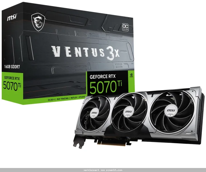 MSI GeForce RTX 5070 Ti 16G VENTUS 3X OC - 16GB GDDR7, HDMI, 3x DP