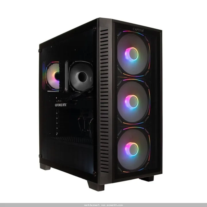 Captiva Highend Gaming PC R89-500 AMD Ryzen 7 7800X3D, 32GB DDR5 RAM, 1TB M.2 SSD, NVIDIA GeForce RTX 5070 Ti (16GB GDDR7), Windows 11 Home