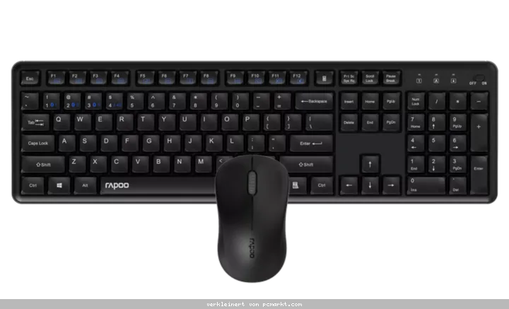 Rapoo 8150M Silent Kabelloses Multimodus-Desktop-Set Schwarz
