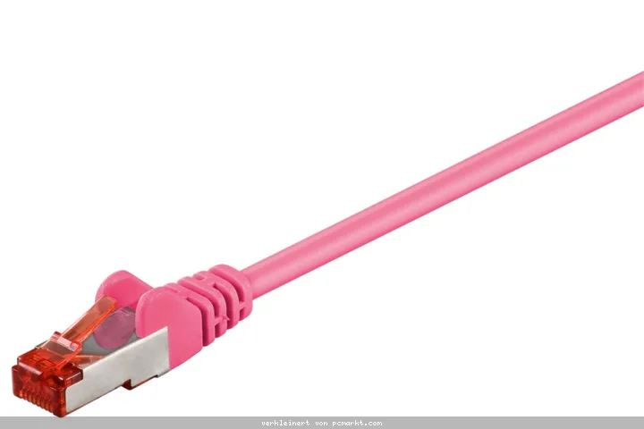 Goobay 10m CAT 6 Patchkabel, S/FTP (PiMF), Magenta