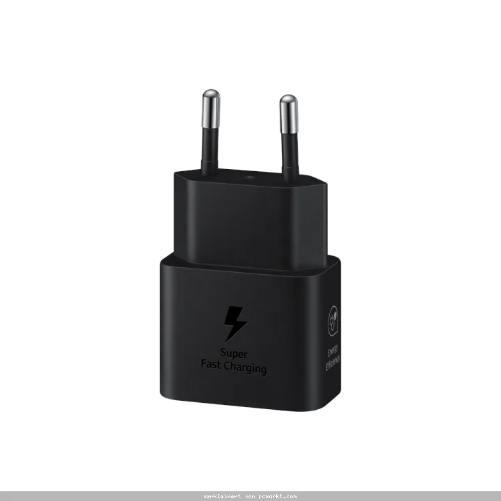 Samsung Schnellladegerät, USB-C, 25W mit Datenkabel, Schwarz
