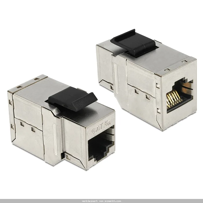 Delock Keystone Netzwerk Modul [RJ45 Buchse > RJ45 Buchse, Cat.6A]