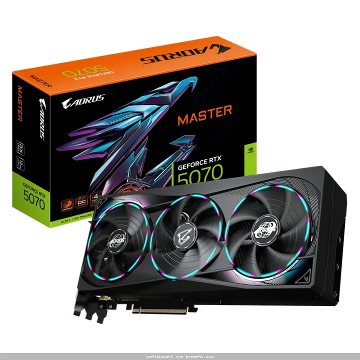 GIGABYTE AORUS GeForce RTX 5070 Master 12G - 12GB GDDR7, HDMI, 3x DP