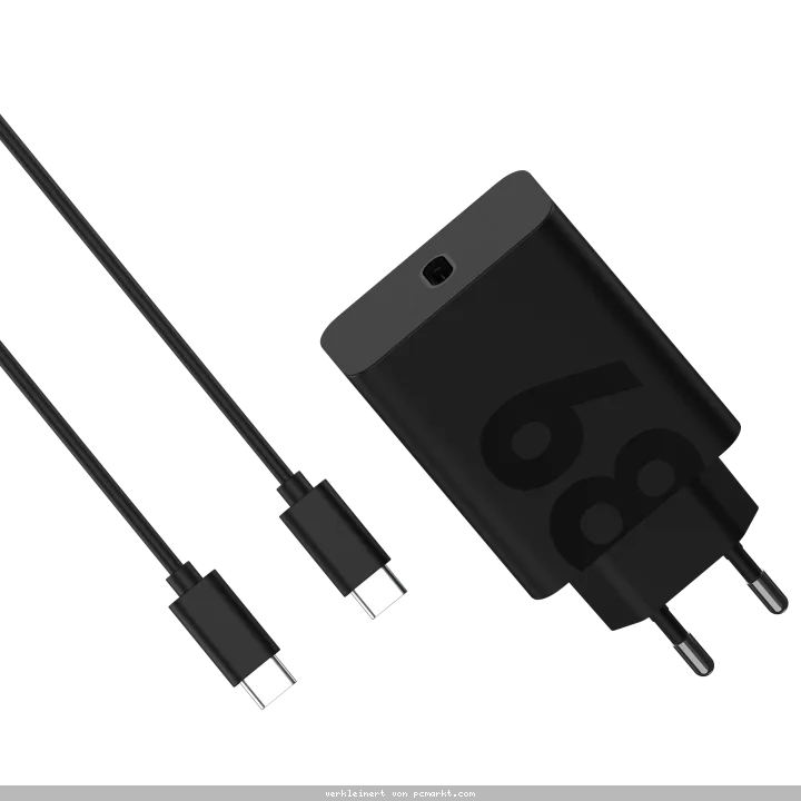Motorola - 68 Watt Schnell-Ladegerät – schwarz Bis zu 68W USB-PD 3.0-Schnellladung, GaN-Technologie, USB-C- zu USB-C-Ladekabel im Lieferumfang enthalt