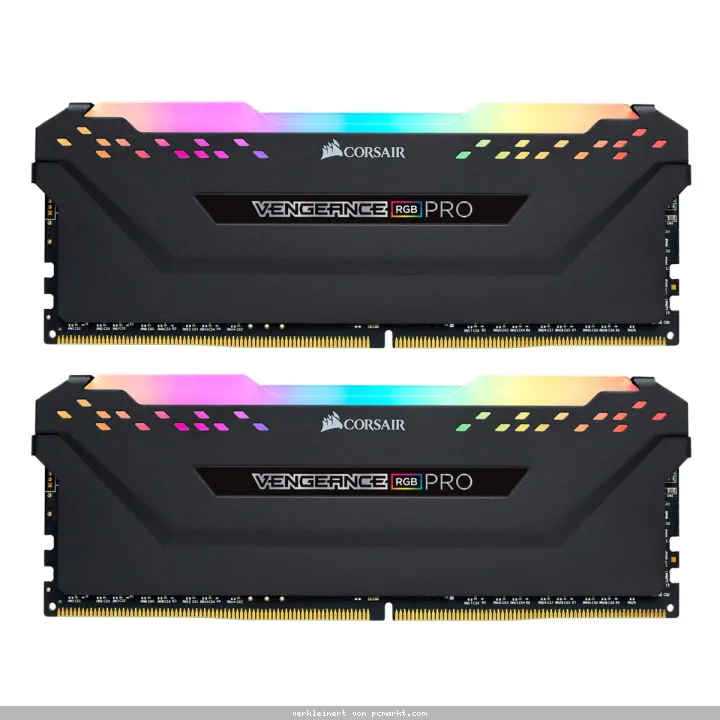 Corsair Vengeance RGB Pro Schwarz 16GB Kit (2x8GB) DDR4-3200 CL16 DIMM Arbeitsspeicher