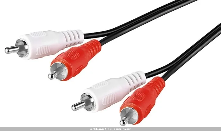 Goobay Cinch-Verbindungskabel 2x Cinch-Stecker, 1,5m (Audio links/rechts) > 2x Cinch-Stecker (Audio links/rechts)