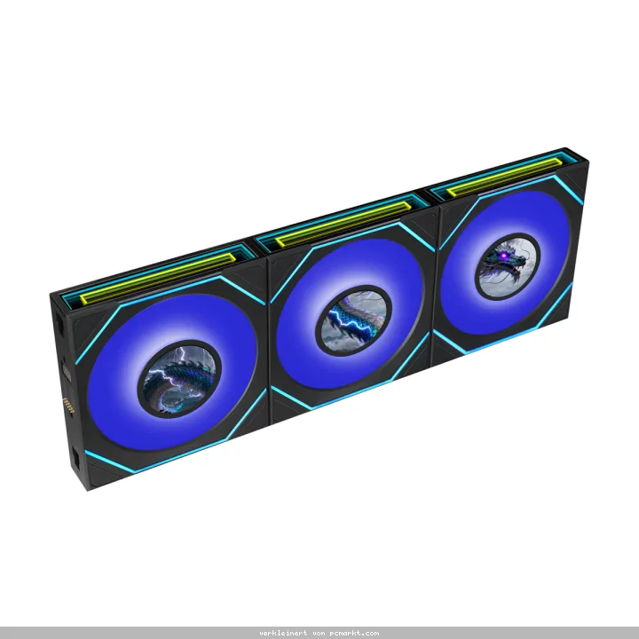 Lian Li UNI FAN SL-INF 120 FLEX LCD Wireless ARGB Reverse 3er-Pack schwarz | Gehäuselüfter