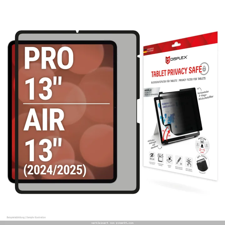 DISPLEX Privacy Safe Schutzfolie für iPad Pro/Air 13"(2024/25)