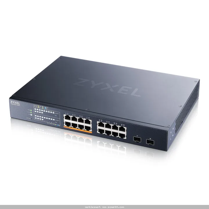 Zyxel XMG1915-18EP Smart Managed Switch 16x 2.5G Ethernet (8x PoE++, max. 180W), 2x 10G SFP+