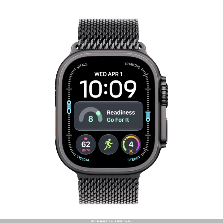 Apple Watch Ultra 4 Cellular 49mm Schwarz Titan Case Schwarz Titan Case Schwarz Titan Milanaise Band- S