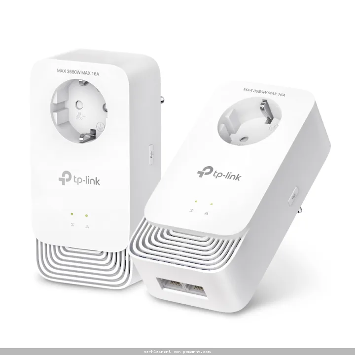 TP-Link G.hn2400 Powerline Set mit Steckdose 2x Adapter, bis zu 1.428 Mbit/s, G.hn SISO Standard