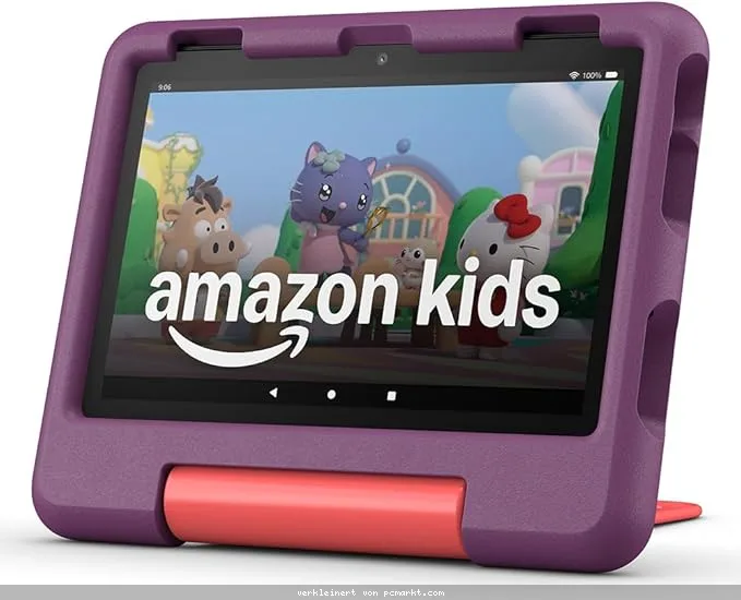Amazon Fire HD 8 Kids-Tablet (2024), violett für Kinder von 3 bis 7 Jahre, 2 Jahre Sorglos-Garantie, kindgerechte Hülle, 8-Zoll-HD-Display, 32GB
