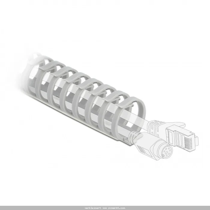 Delock Kabelkanal Flexibel selbstklebend schraubbar 35 x 30 mm - Länge 50 cm grau