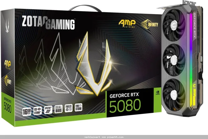 ZOTAC GAMING GeForce RTX 5080 AMP EXTREME INFINITY - 16GB GDDR7, HDMI, 3x DP