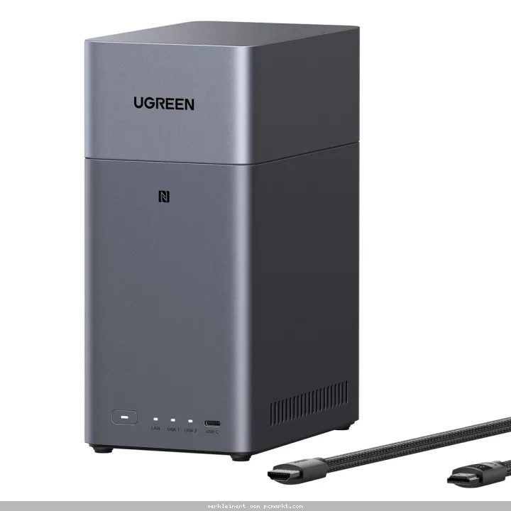 UGREEN NASync DH2300 2-Bay NAS 0/2, 1x GbE, 1x USB-C, 2x USB-A, 4GB RAM