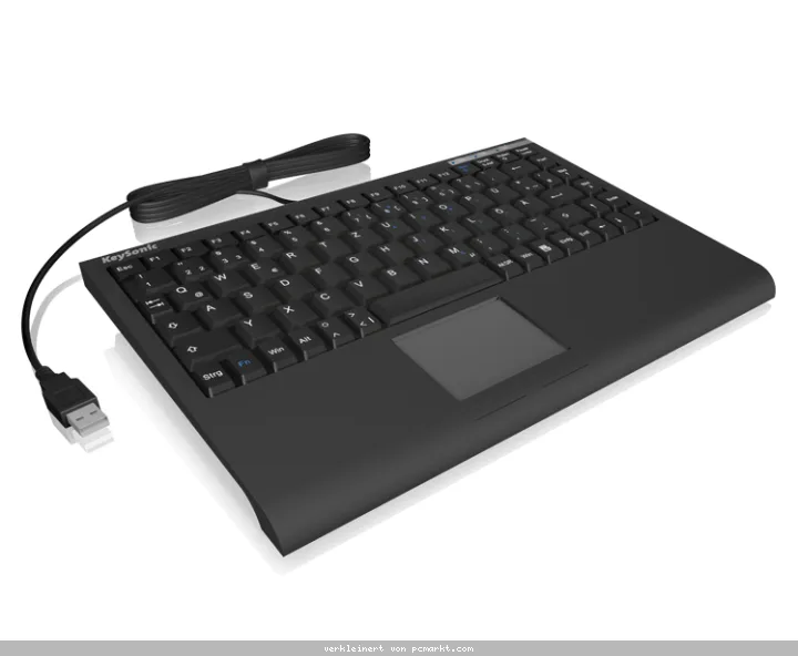 Keysonic ACK-540U+ Tastatur [Tastatur, Mini, Smart-Touchpad, SoftSkin, USB, Deutsch]