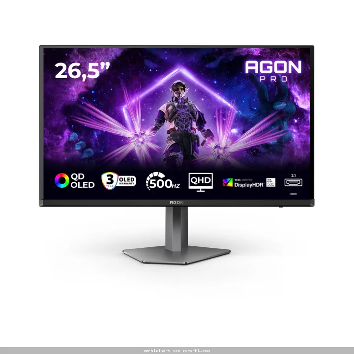 AOC Agon Pro AG276QKD2 Gaming Monitor 27 Zoll QHD OLED , 500 Hz, 0.03ms. HDR500, FreeSync Prem. Pro, G-Sync comp