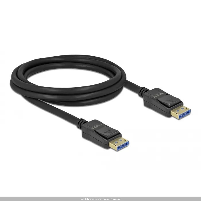 Delock DisplayPort Kabel 10K, 60 Hz, 54 Gbps, 2 m, Kunststoffgehäuse