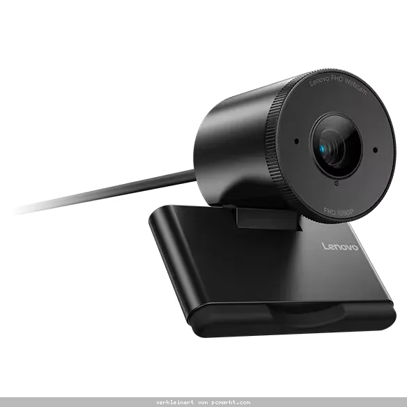 Lenovo FHD Webcam Microsoft TEAMS-Zertifizierung, 2 Mikrofone mit Geräuschunterdrückung, Vielseitige Befestigungsmöglichkeiten (Stativhalterung)