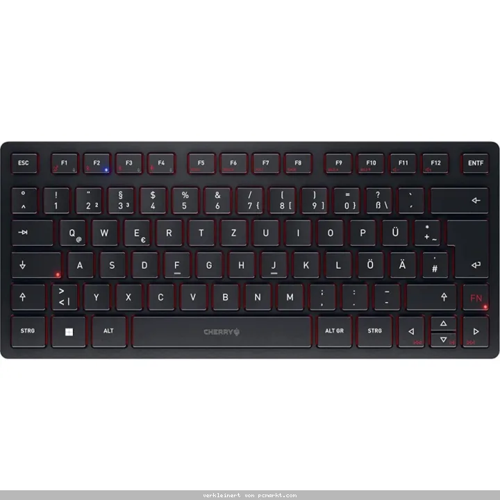Cherry KW 9200 Mini - Multi-Device Kompakttastatur 2,4 GHz Funk-, Bluetooth® 5.0- und Kabelverbindung