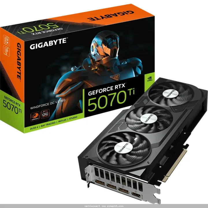 GIGABYTE GeForce RTX 5070 Ti Windforce OC V2 16G - 16GB GDDR7, HDMI, 3x DP